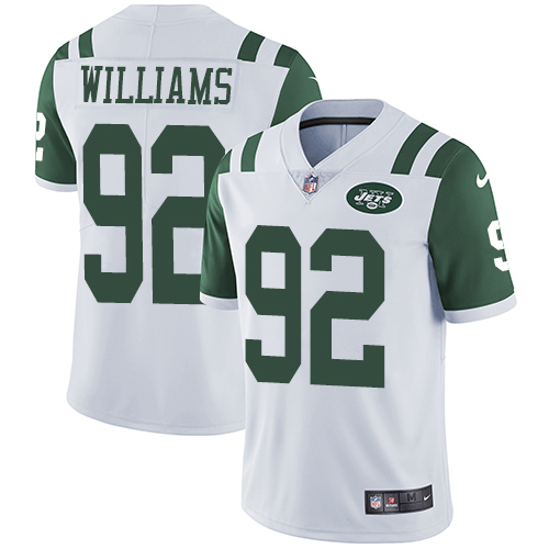 2019 men New York Jets #92 Williams White Nike Vapor Untouchable Limited NFL Jersey->new york jets->NFL Jersey